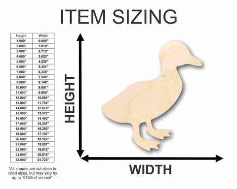 Unfinished Wooden Walking Duck Shape - Animal - Wildlife - Craft - up to 24" DIY-24 Hour Crafts