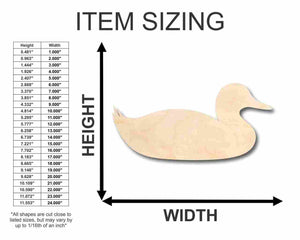 Unfinished Wooden Sitting Duck Shape - Animal - Wildlife - Craft - up to 24" DIY-24 Hour Crafts