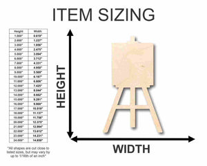 Unfinished Wooden Artist Painting Easel Shape - Craft - up to 24" DIY-24 Hour Crafts
