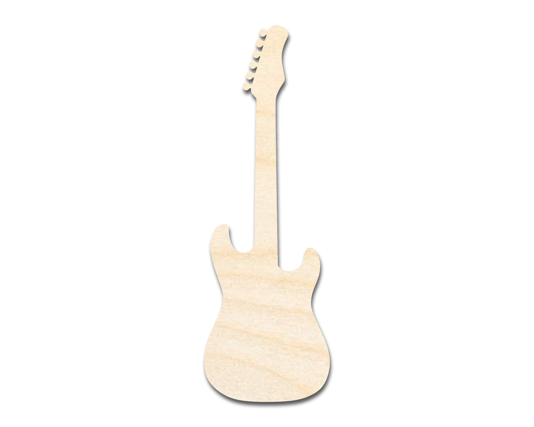 Unfinished Wood Electric Guitar Shape - Craft - up to 36