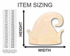 Unfinished Wooden Elf Hat Shape - Christmas - Ornament - Craft - up to 24" DIY-24 Hour Crafts