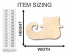 Unfinished Wooden Elf Shoe Shape - Christmas - Ornament - Craft - up to 24" DIY-24 Hour Crafts