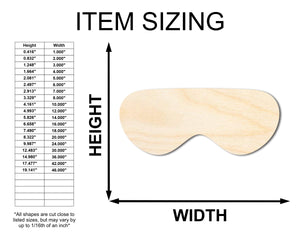 Unfinished Wood Goggles Shape - Craft - up to 36"