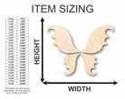 Unfinished Wooden Fairy Wings Shape - Mythical - DIY Costume - 4 Piece Craft - up to 24" DIY-24 Hour Crafts