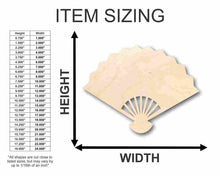 Load image into Gallery viewer, Unfinished Wooden Fan Shape - Asian - Craft - up to 24&quot; DIY-24 Hour Crafts
