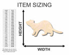 Unfinished Wooden Ferret Shape - Animal - Craft - up to 24" DIY-24 Hour Crafts