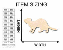 Load image into Gallery viewer, Unfinished Wooden Ferret Shape - Animal - Craft - up to 24&quot; DIY-24 Hour Crafts
