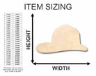 Unfinished Wooden Fireman's Hat Shape - Firefighter - Craft - up to 24" DIY-24 Hour Crafts