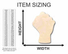 Unfinished Wooden Raised Fist Shape - Craft - up to 24" DIY-24 Hour Crafts