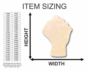 Unfinished Wooden Raised Fist Shape - Craft - up to 24" DIY-24 Hour Crafts