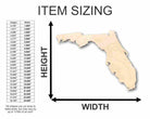 Unfinished Wooden Florida Shape - State - Craft - up to 24" DIY-24 Hour Crafts