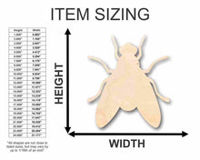 Load image into Gallery viewer, Unfinished Wooden Fly Shape -Insect - Craft - up to 24&quot; DIY-24 Hour Crafts

