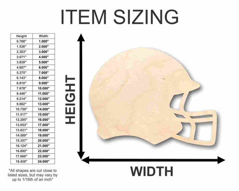 Unfinished Wooden Football Helmet Shape - NFL DIY Helmet - Craft - up to 24"-24 Hour Crafts
