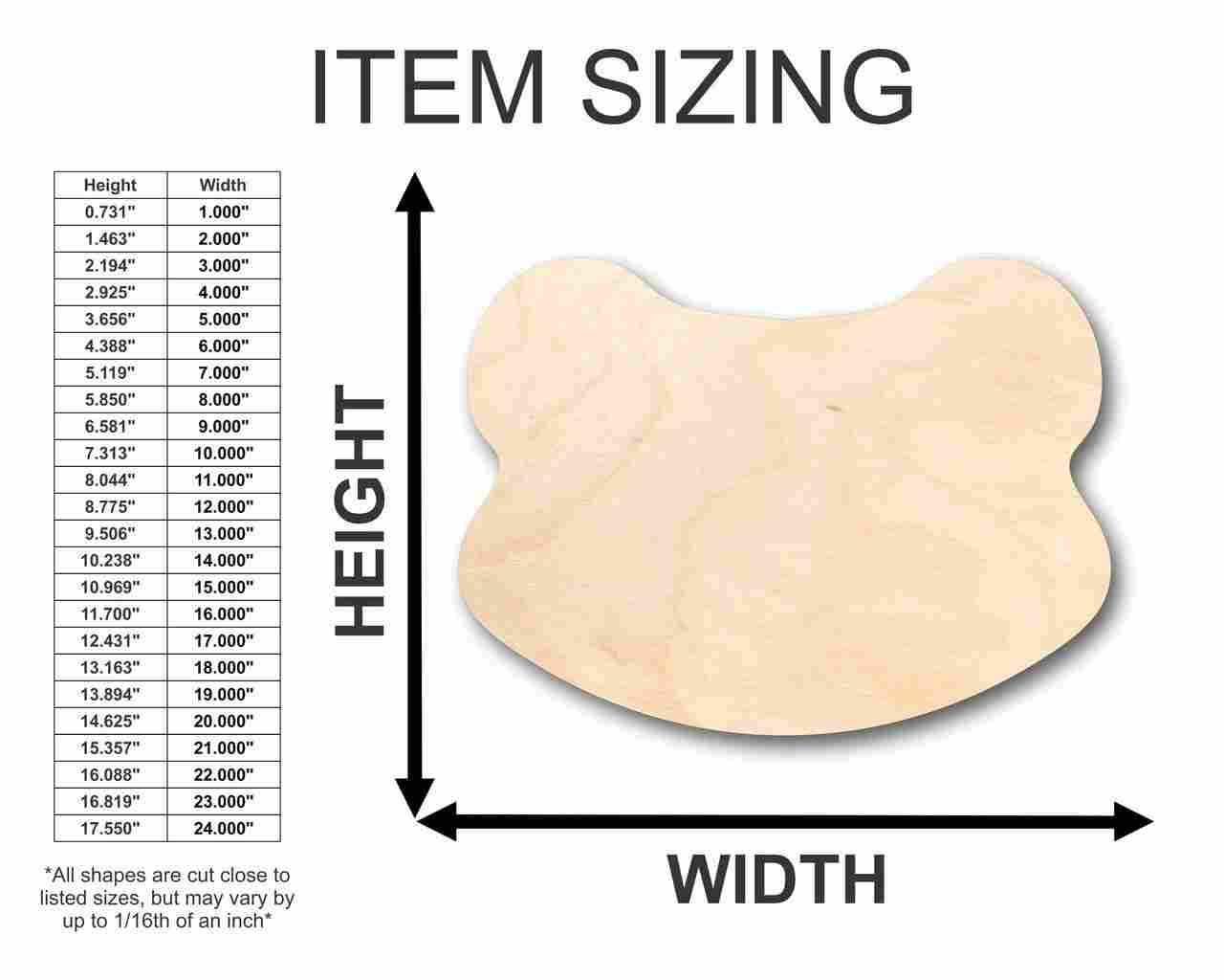 Unfinished Wooden Frog Head Shape - Animal - Craft - up to 24" DIY-24 Hour Crafts
