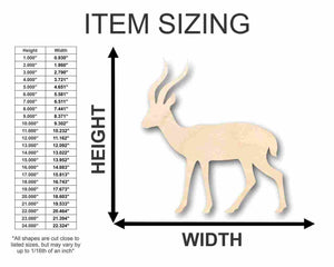 Unfinished Wooden Gazelle Shape - Animal - Safari - Craft - up to 24" DIY-24 Hour Crafts