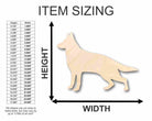 Unfinished Wooden German Shepherd Dog Shape - Animal - Pet - Craft - up to 24" DIY-24 Hour Crafts