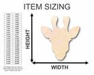 Unfinished Wooden Giraffe Head Shape - Animal - Wildlife - Craft - up to 24" DIY-24 Hour Crafts