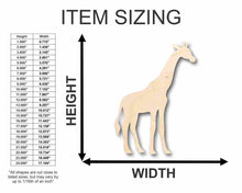 Load image into Gallery viewer, Unfinished Wooden Giraffe Shape - Animal - Wildlife - Craft - up to 24&quot; DIY-24 Hour Crafts
