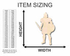Unfinished Wooden Gladiator Shape - Roman History - Craft - up to 24" DIY-24 Hour Crafts