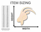 Unfinished Wooden Goat Head Shape - Farm Animal - Craft - up to 24" DIY-24 Hour Crafts