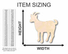 Unfinished Wooden Goat Shape - Farm Animal - Craft - up to 24" DIY-24 Hour Crafts