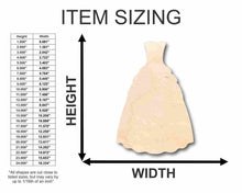 Load image into Gallery viewer, Unfinished Wooden Bride Gown Shape - Wedding - Craft - up to 24&quot; DIY-24 Hour Crafts
