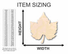 Unfinished Wooden Grape Leaf Shape - Fruit - Food - Craft - up to 24" DIY-24 Hour Crafts