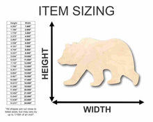 Load image into Gallery viewer, Unfinished Wooden Grizzly Bear Shape - Animal - Craft - up to 24&quot; DIY-24 Hour Crafts
