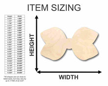 Load image into Gallery viewer, Unfinished Wooden Hair Bow Shape - Craft - up to 24&quot; DIY-24 Hour Crafts
