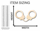 Unfinished Wooden Handcuff Shape - Police - Law - Craft - up to 24" DIY-24 Hour Crafts