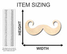 Unfinished Wooden Handlebar Mustache Shape - Craft - up to 24" DIY-24 Hour Crafts