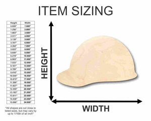 Unfinished Wooden Hard Hat Shape - Construction - Tool - Craft - up to 24" DIY-24 Hour Crafts
