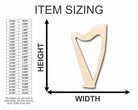 Unfinished Wooden Harp Lyre Shape - Music - Craft - up to 24" DIY-24 Hour Crafts