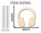 Unfinished Wooden Headphones Shape - Music - Craft - up to 24" DIY-24 Hour Crafts