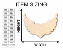 Load image into Gallery viewer, Unfinished Wooden Cutout Craft Winged Heart Shape up to 24&quot; DIY Valentines day wedding shower-24 Hour Crafts
