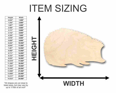 Unfinished Wooden Hedgehog Shape - Animal - Wildlife - Craft - up to 24" DIY-24 Hour Crafts