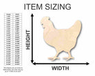 Unfinished Wooden Hen Chicken Shape - Farm Animal - Craft - up to 24" DIY-24 Hour Crafts