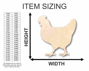 Unfinished Wooden Hen Chicken Shape - Farm Animal - Craft - up to 24" DIY-24 Hour Crafts