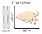 Unfinished Wooden Hermit Crab Shape - Ocean - Beach - Nursery - Craft - up to 24" DIY-24 Hour Crafts