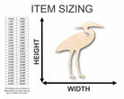 Unfinished Wooden Heron Shape - Bird - Wildlife - Craft - up to 24" DIY-24 Hour Crafts