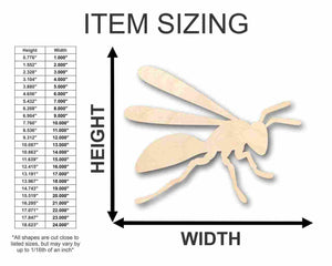 Unfinished Wooden Hornet Shape - Insect - Animal - Wildlife - Craft - up to 24" DIY-24 Hour Crafts