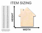 Unfinished Wooden House Shape - Craft - up to 24" DIY-24 Hour Crafts