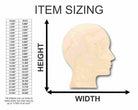 Unfinished Wooden Human Head Shape - Craft - up to 24" DIY-24 Hour Crafts