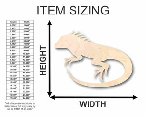 Unfinished Wooden Iguana Shape - Reptile - Animal - Craft - up to 24" DIY-24 Hour Crafts