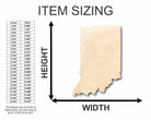 Unfinished Wooden Indiana Shape - State - Craft - up to 24" DIY-24 Hour Crafts