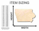 Unfinished Wooden Iowa Shape - State - Craft - up to 24" DIY-24 Hour Crafts
