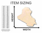 Unfinished Wooden Iraq Shape - Country - Craft - up to 24" DIY-24 Hour Crafts