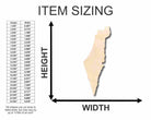 Unfinished Wooden Israel Shape - Country - Craft - up to 24" DIY-24 Hour Crafts