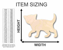 Load image into Gallery viewer, Unfinished Wooden Kitten Cat Shape - Animal - Pet - Craft - up to 24&quot; DIY-24 Hour Crafts
