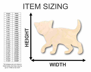 Unfinished Wooden Kitten Cat Shape - Animal - Pet - Craft - up to 24" DIY-24 Hour Crafts